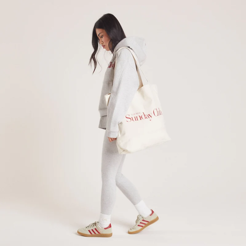 Cotton Canvas Tote Bag - Cream