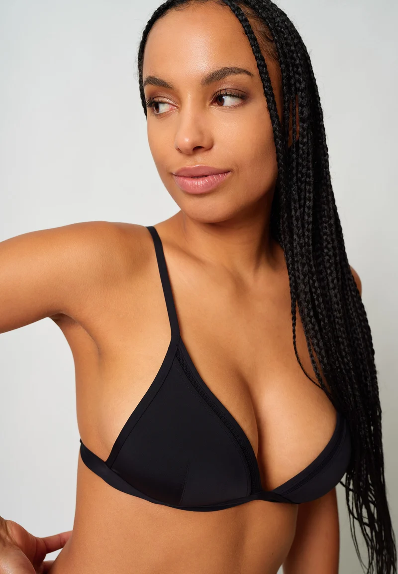 Animal Allure Triangle bikini top | black 087227-087665