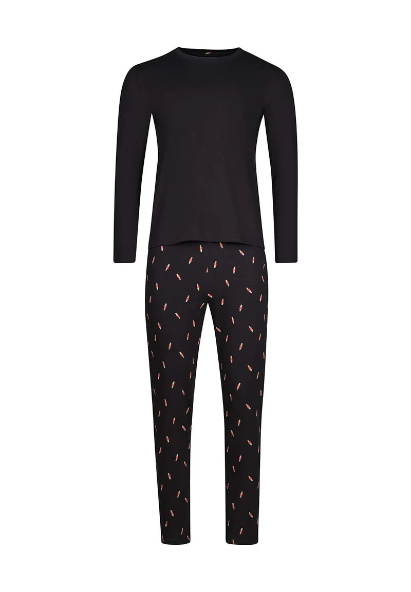 Slumberline Pyjama long | black 087001-087665