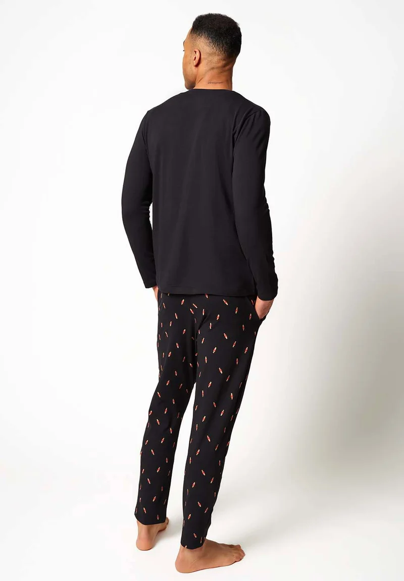 Slumberline Pyjama long | black 087001-087665