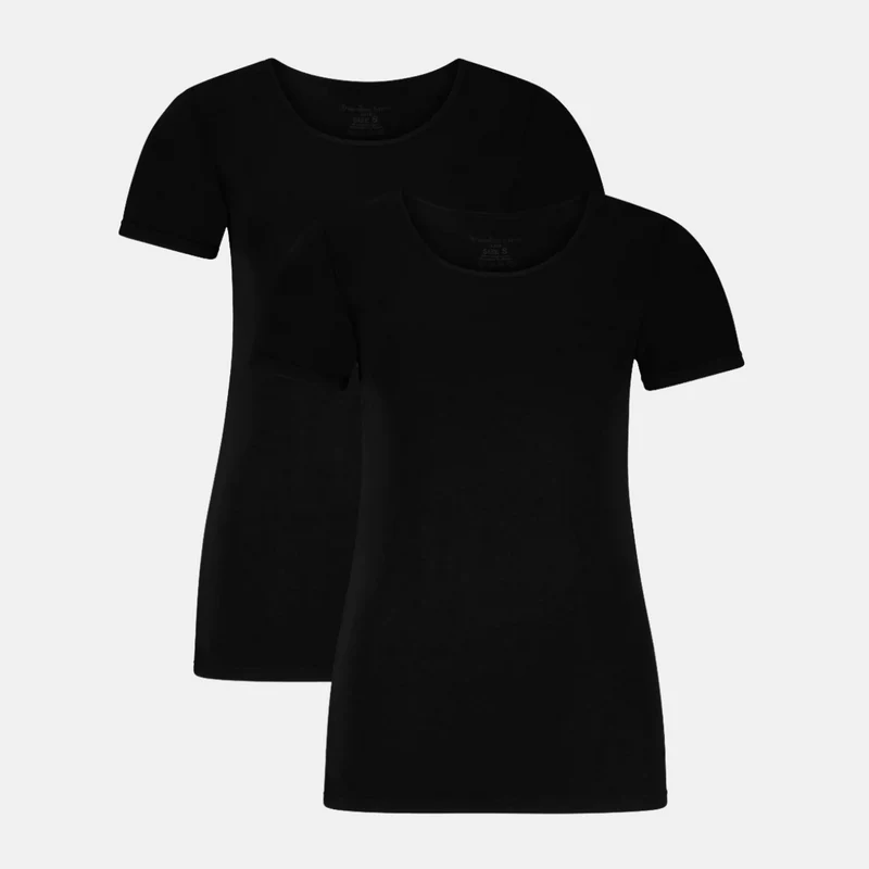 2er-Pack Schwarzes Bambus-T-Shirt
