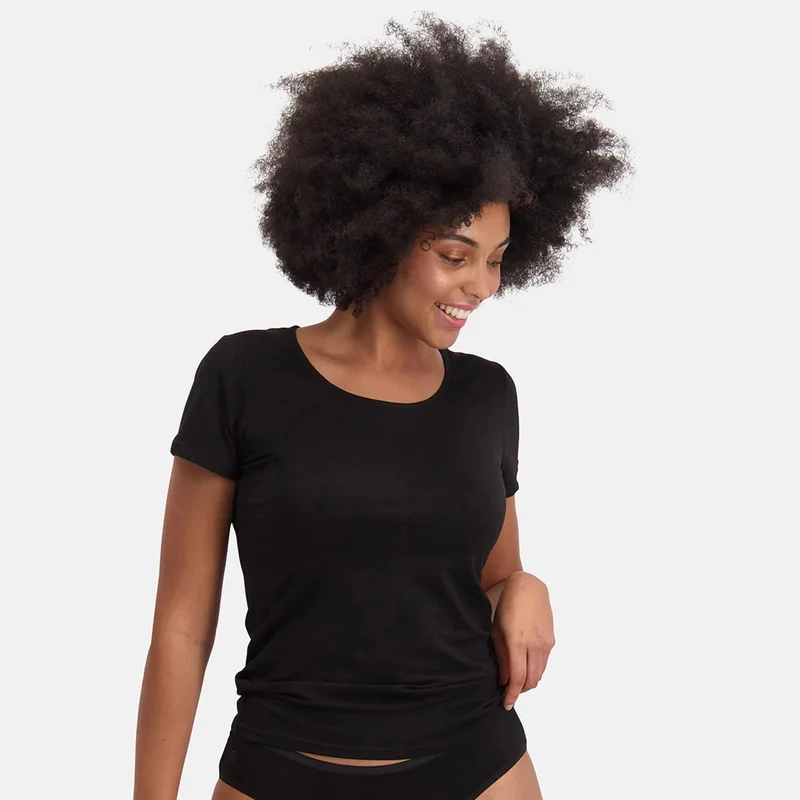 2er-Pack Schwarzes Bambus-T-Shirt
