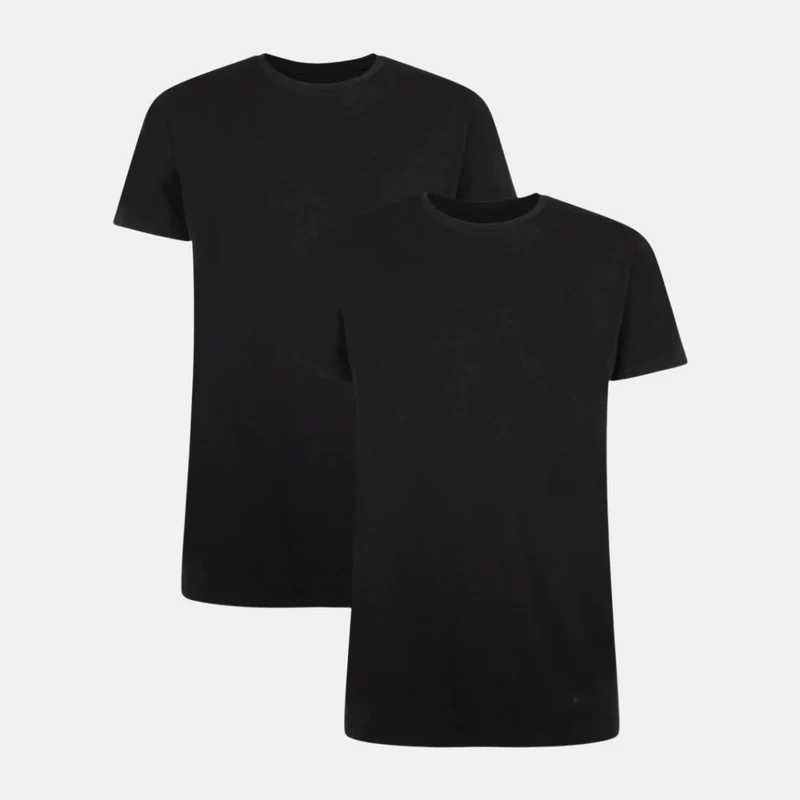 2er-Pack Schwarzes Bambus-T-Shirt