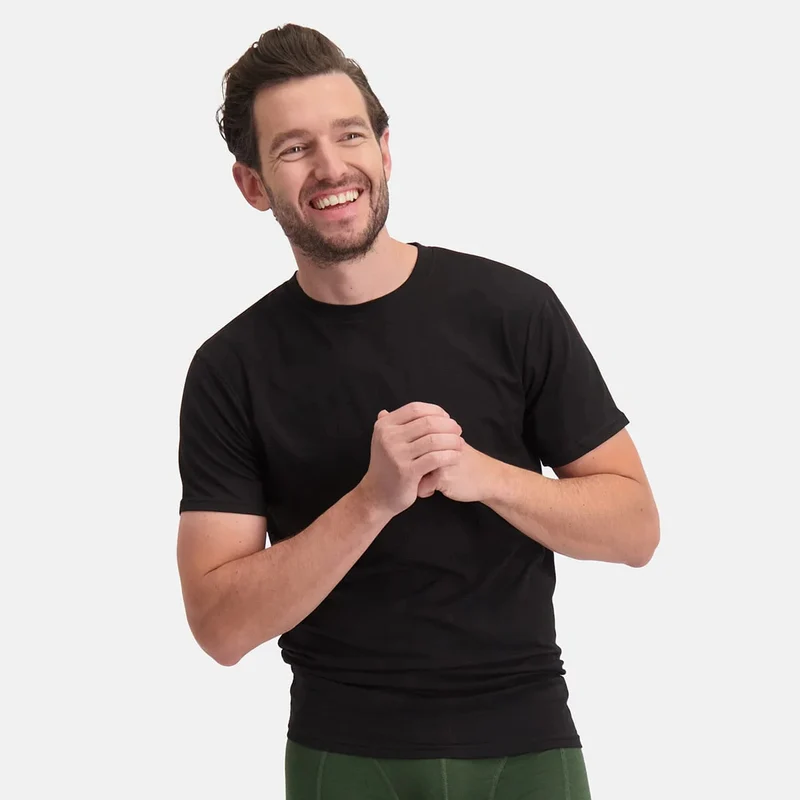 2er-Pack Schwarzes Bambus-T-Shirt