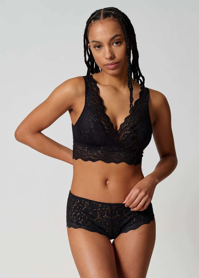 Wonderfulace Crop top remov. pads | black 082902-087665