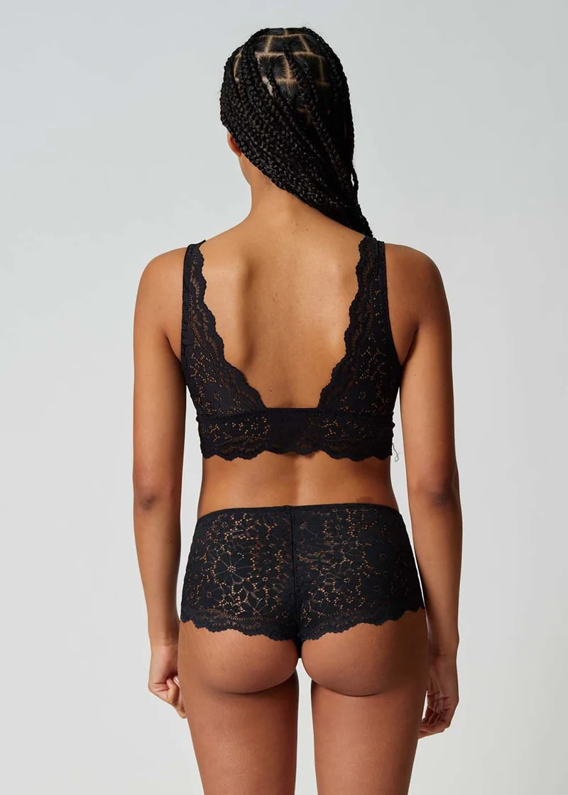 Wonderfulace Crop top remov. pads | black 082902-087665