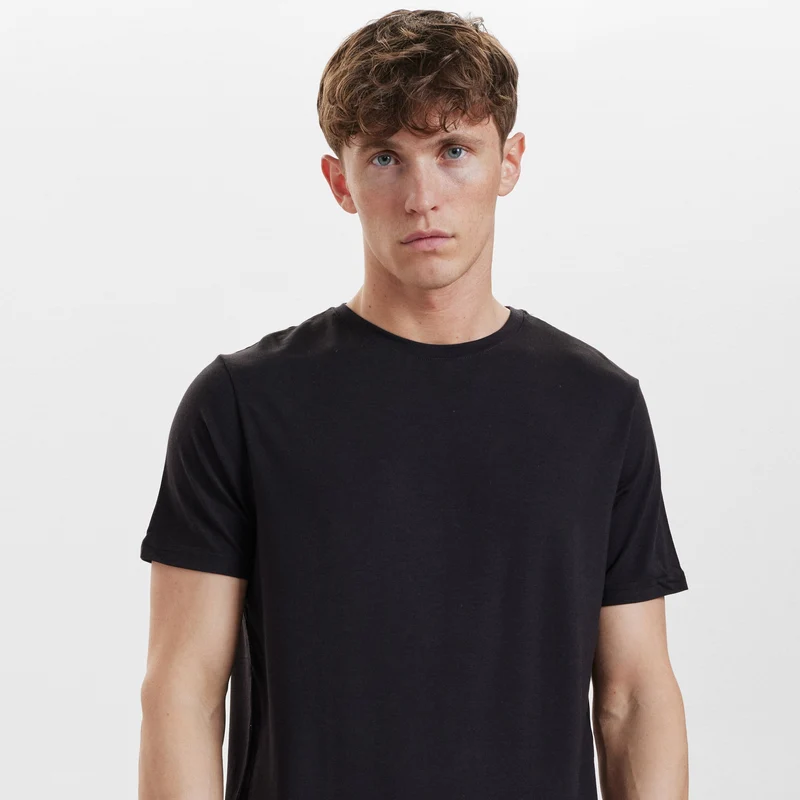Schwarzes Bambus-T-Shirt