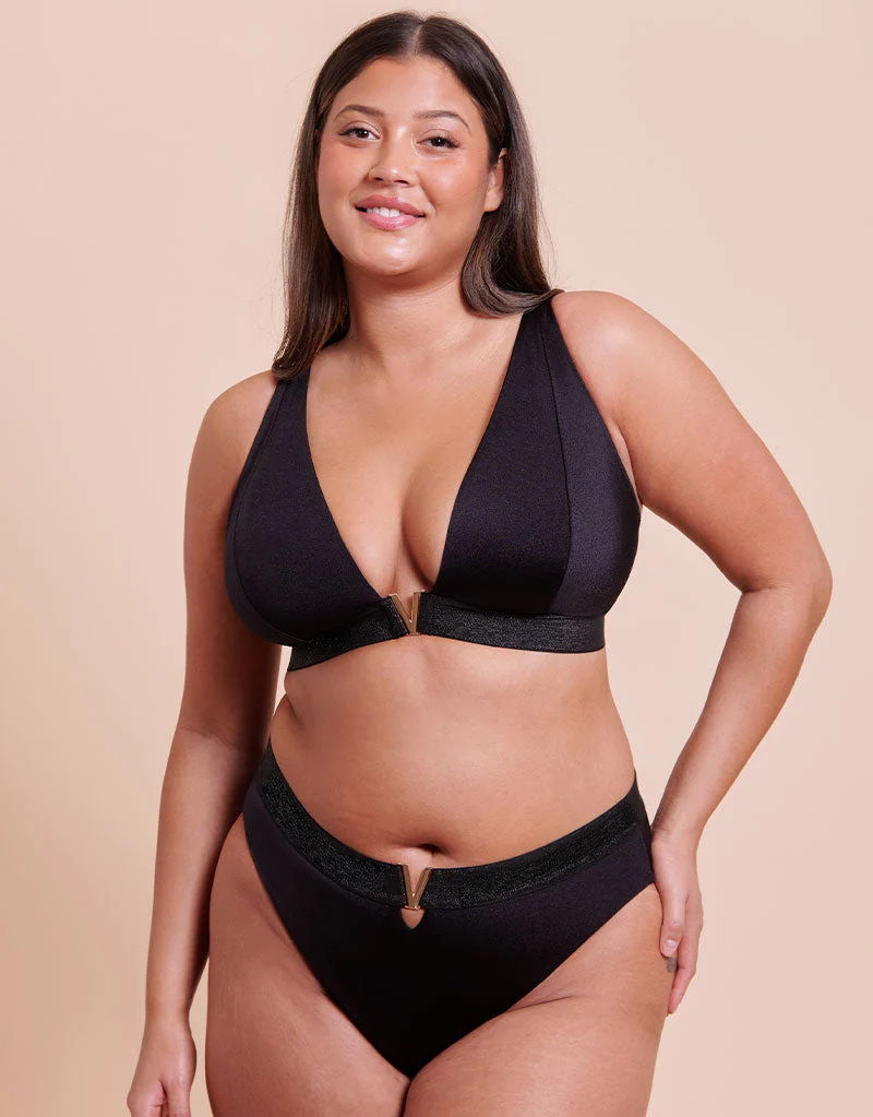 Curvy Kate Siren Seas High Leg Bikini Brief Black
