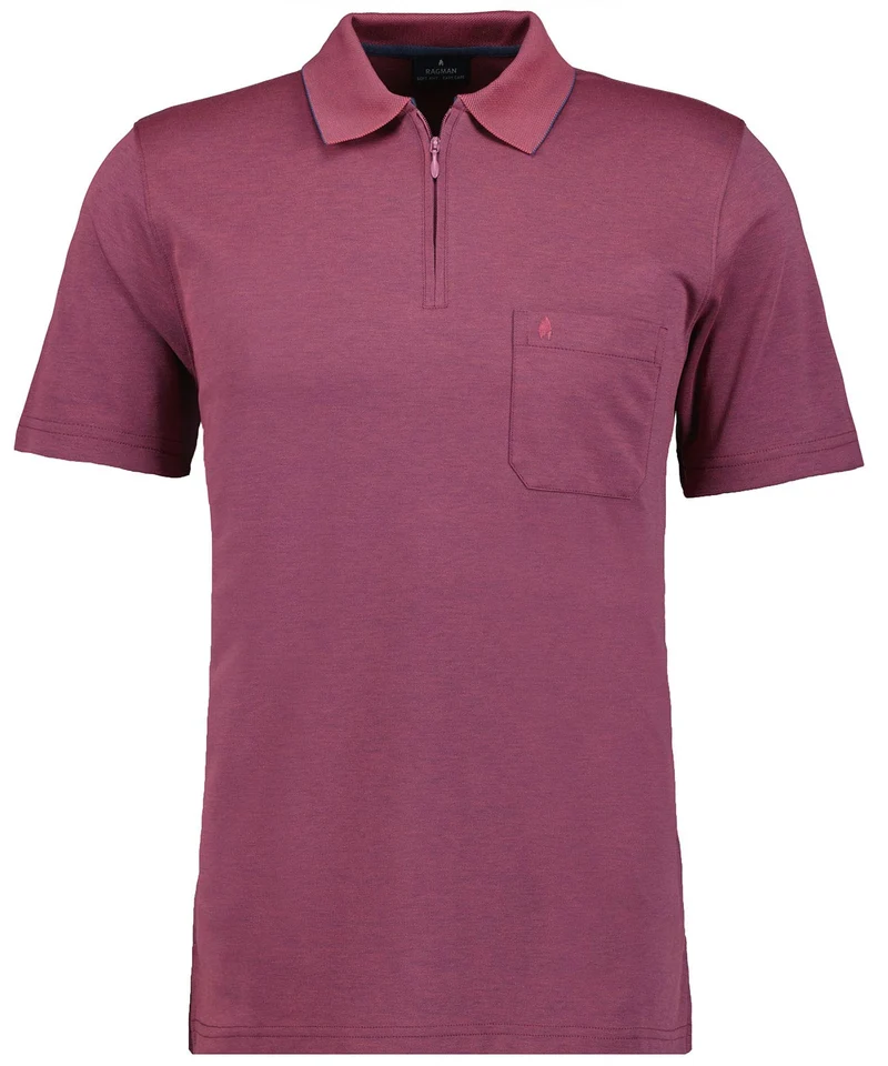 Softknit-Poloshirt mit Zip