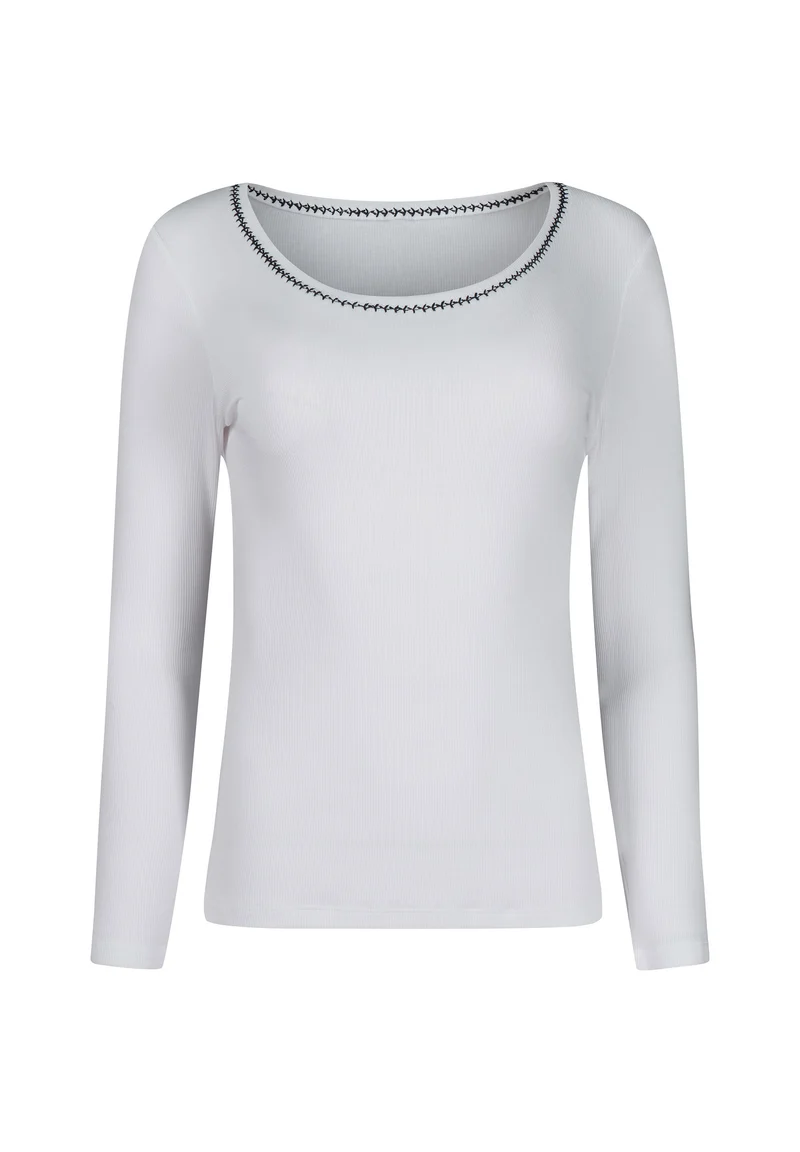 Rib Tops Shirt long sleeve | white 087851-080500