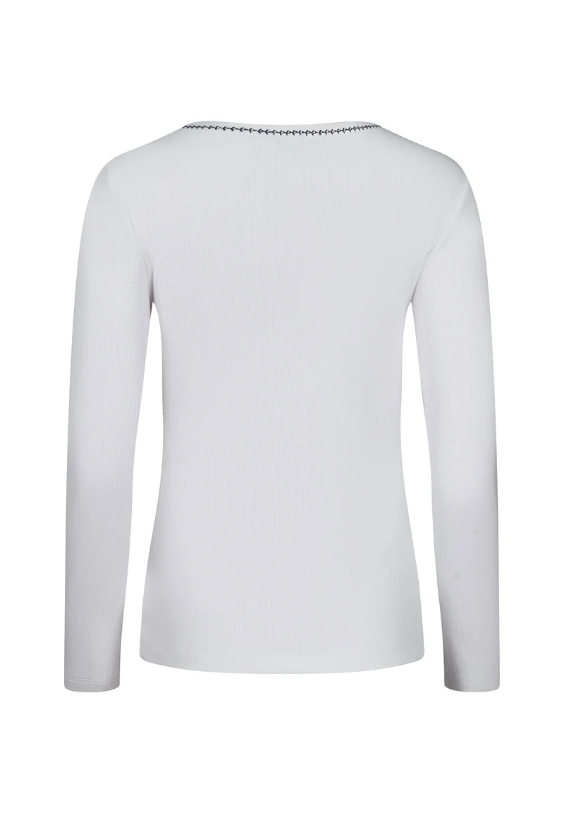 Rib Tops Shirt long sleeve | white 087851-080500