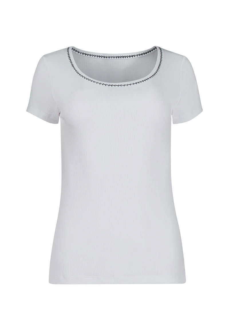 Rib Tops Shirt short sleeve | white 087850-080500