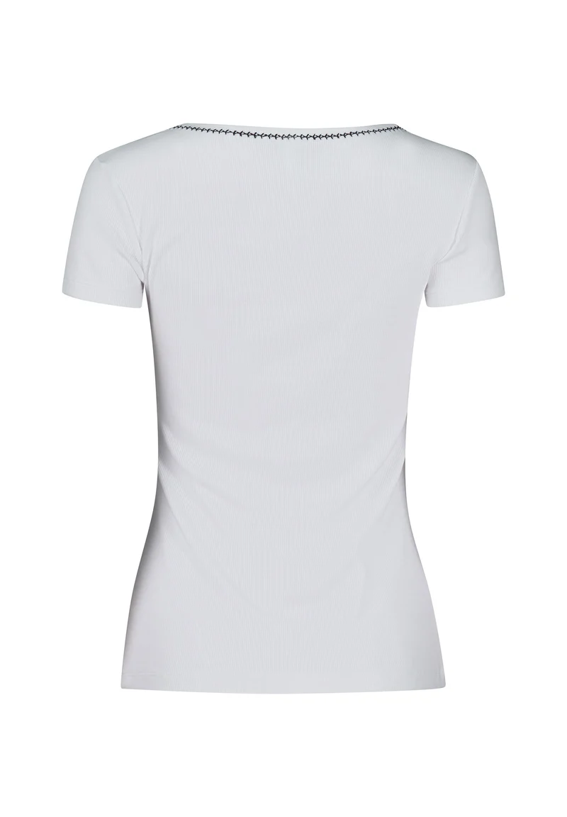 Rib Tops Shirt short sleeve | white 087850-080500