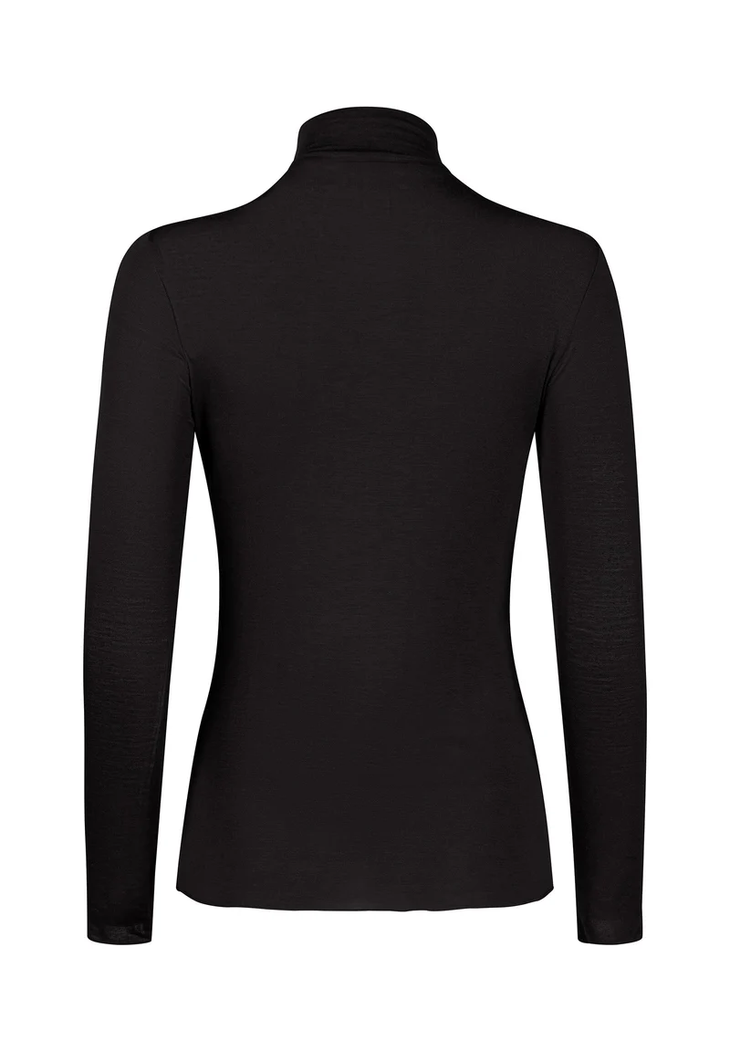 CashmereDeluxe Turtle-Neck Shirt | black 087827-087665
