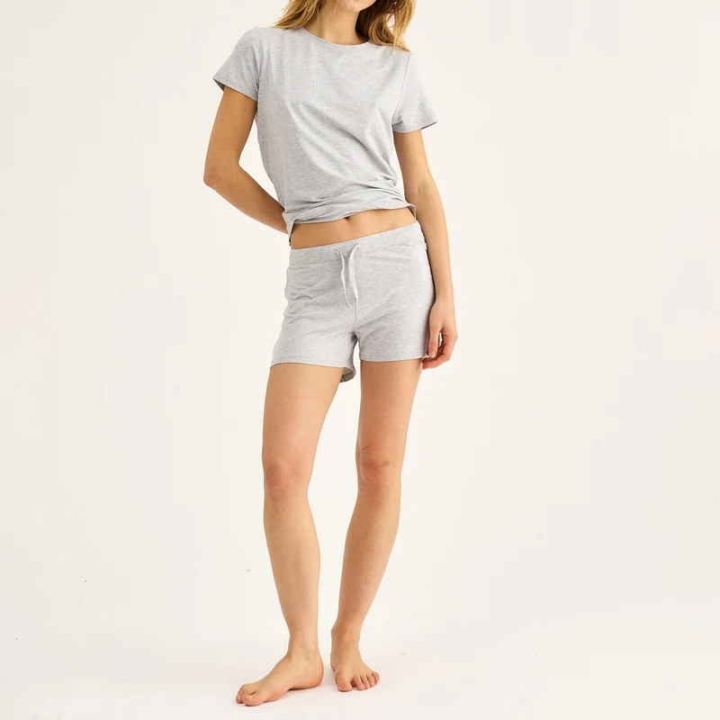 Graue Bambus-Shorts