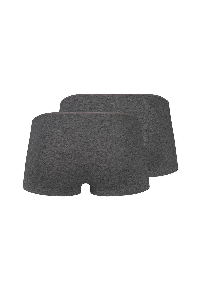 SKINY ADVANTAGE Cotton Stretch Boyleg shorts 2 pack | anthra melange 087081-089599