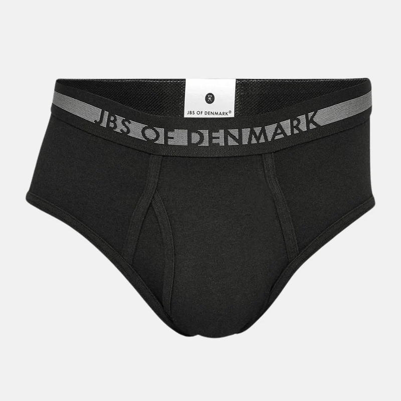 2er-Pack Schwarze Bambus-Slips für Männer mit Schlitz