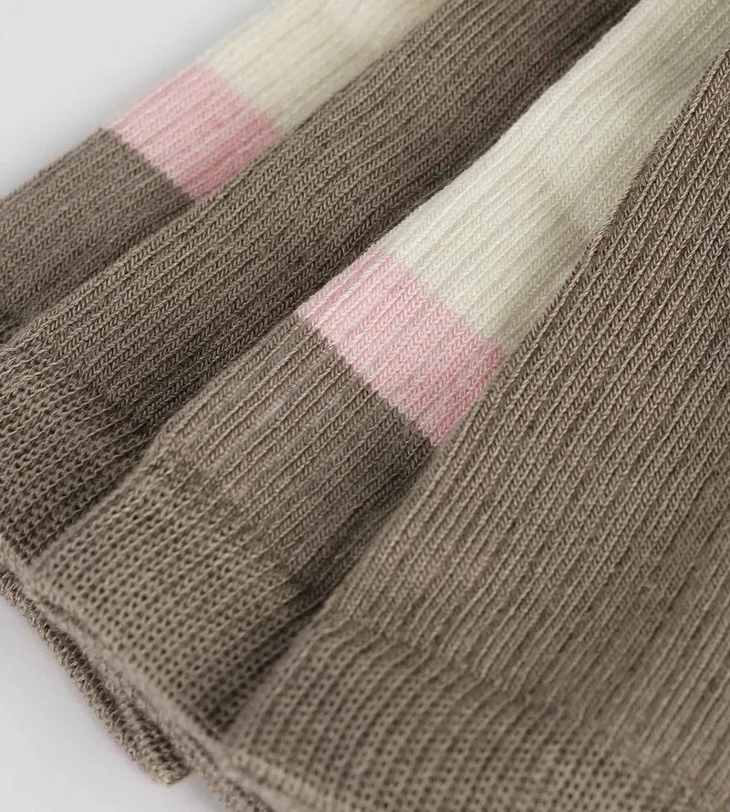 2er-Pack Baumwollsocken Taupe Ivoire Dim Modal
