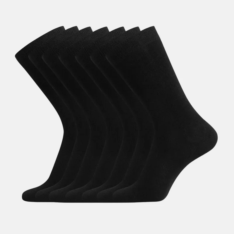 7er Pack Schwarze Bambussocken