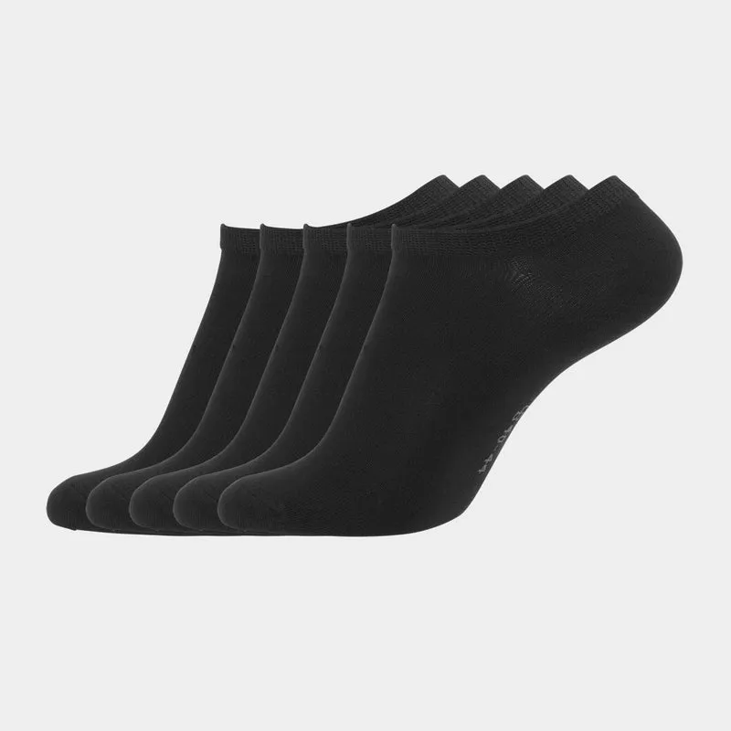5er-Pack Schwarze Bambus-Füßlinge