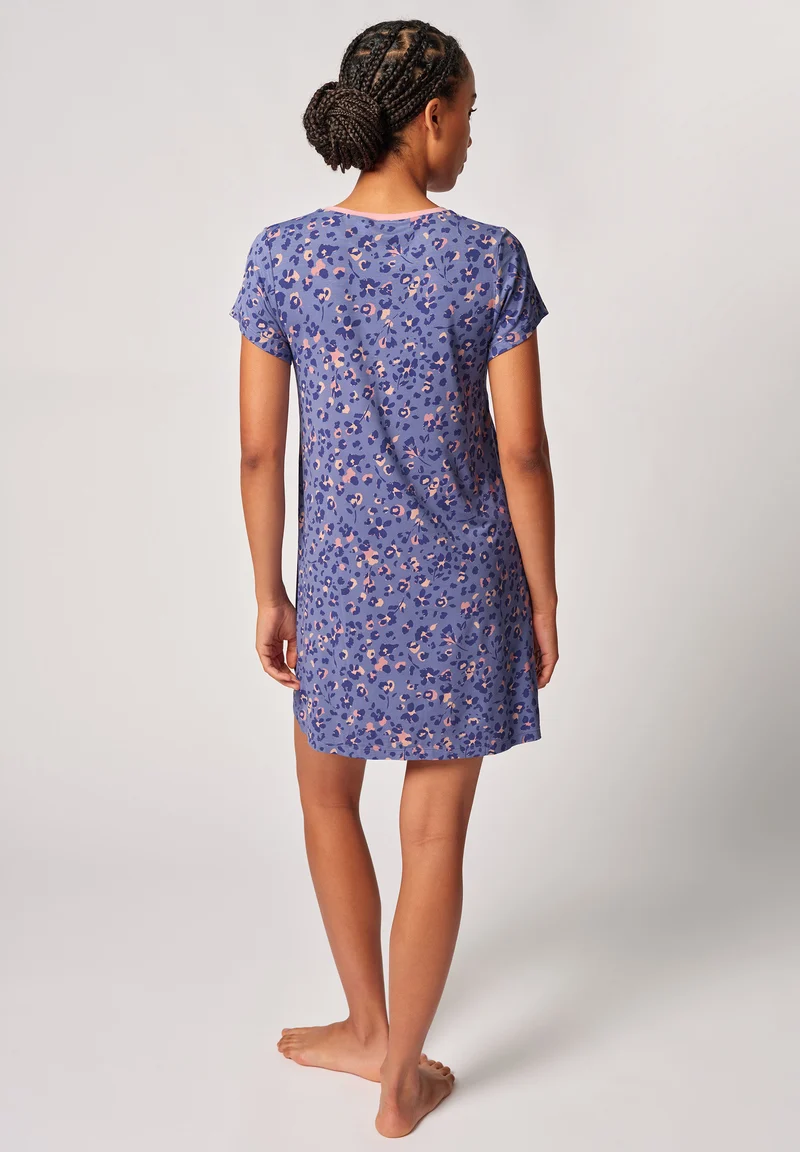 Night In Skiny 02 Sleepshirt short sleeve | violetrose leo 086640-08S853