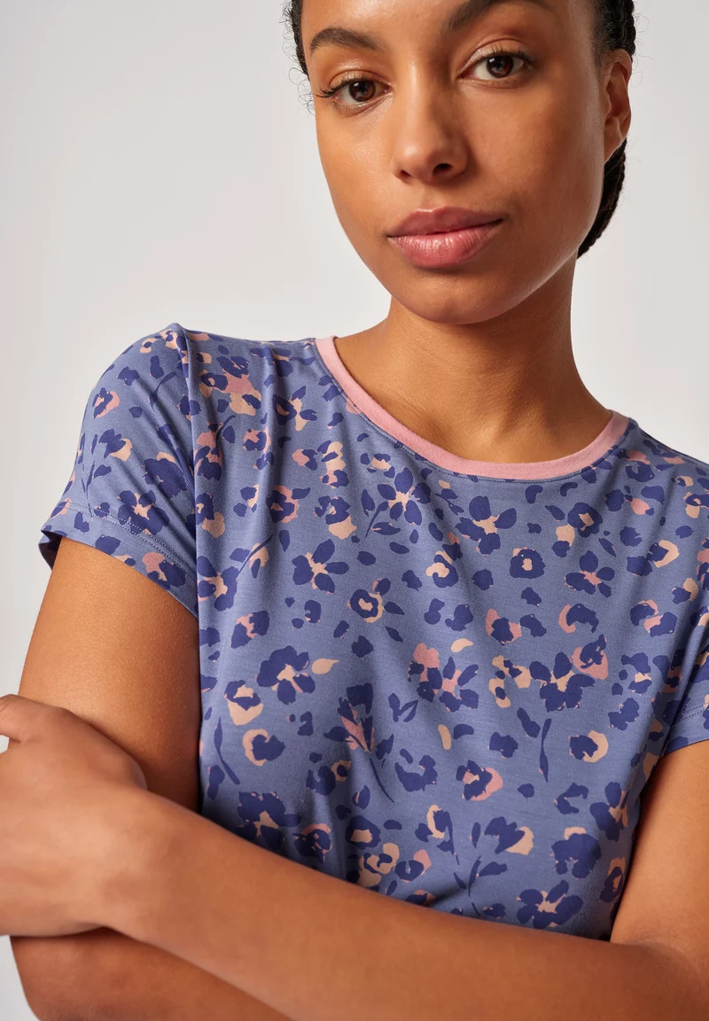 Night In Skiny 02 Sleepshirt short sleeve | violetrose leo 086640-08S853