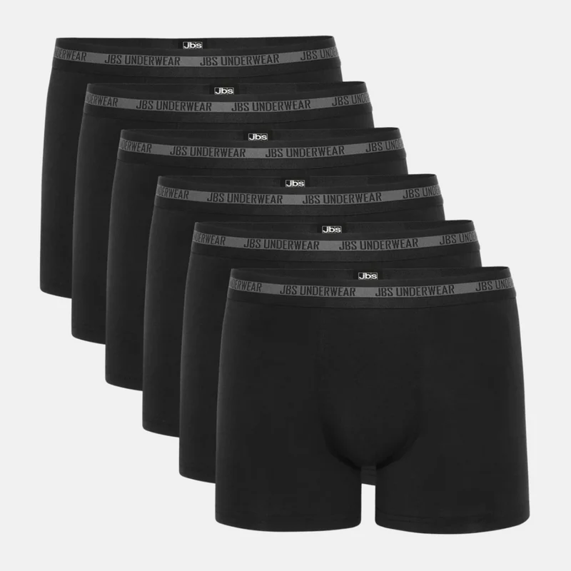 6er Pack Schwarze Bambus-Unterhosen