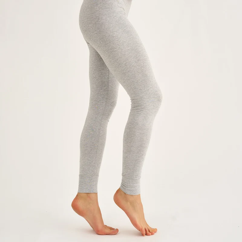Graue Bambus-Leggings