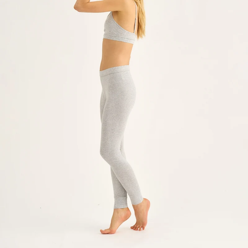 Graue Bambus-Leggings