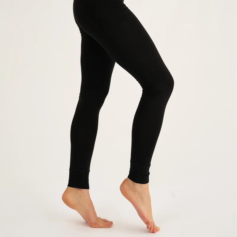 Schwarze Bambus-Leggings