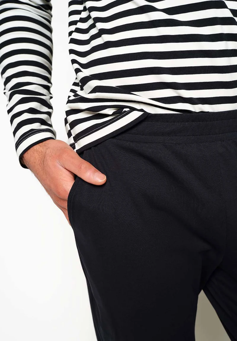 Slumberline Pyjama long | yingyang stripes 087000-08S917