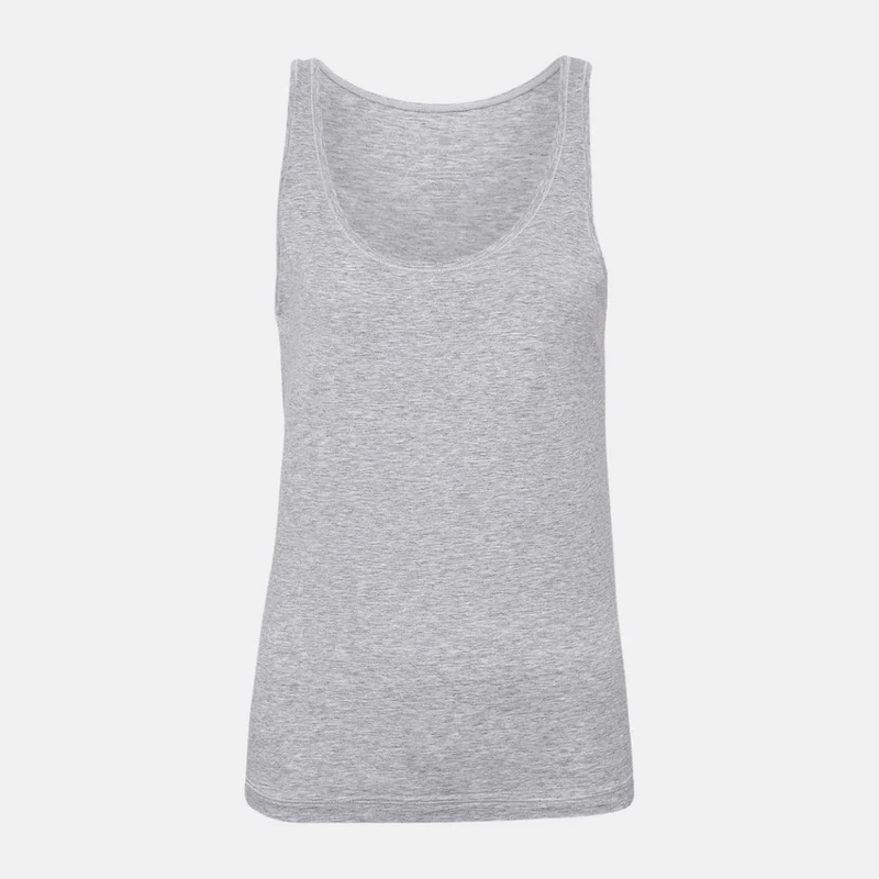 Graues Bambus-Tanktop mit breiten Trägern