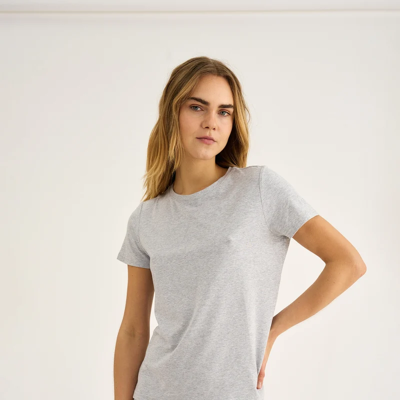 Graues Bambus-T-Shirt