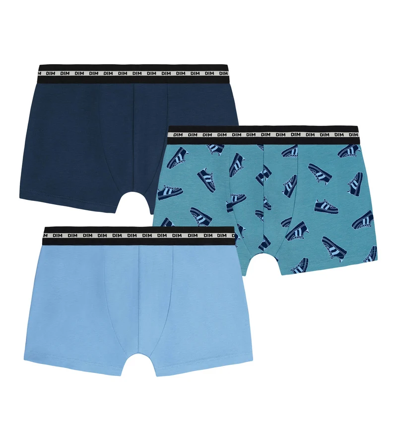 3er-Pack Boxershorts für Jungen aus Stretch-Baumwolle mit Streetwear-Motiven von EcoDim Mode