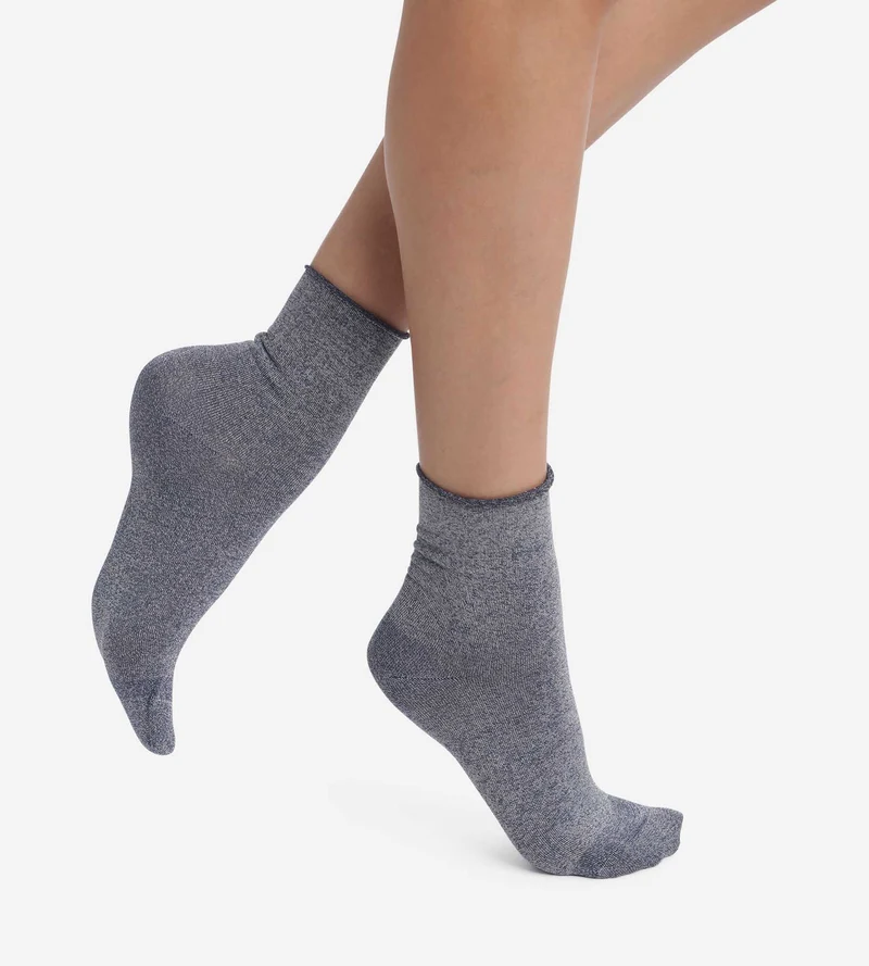 Damen-Socken aus Lurex Marine Dim Mode