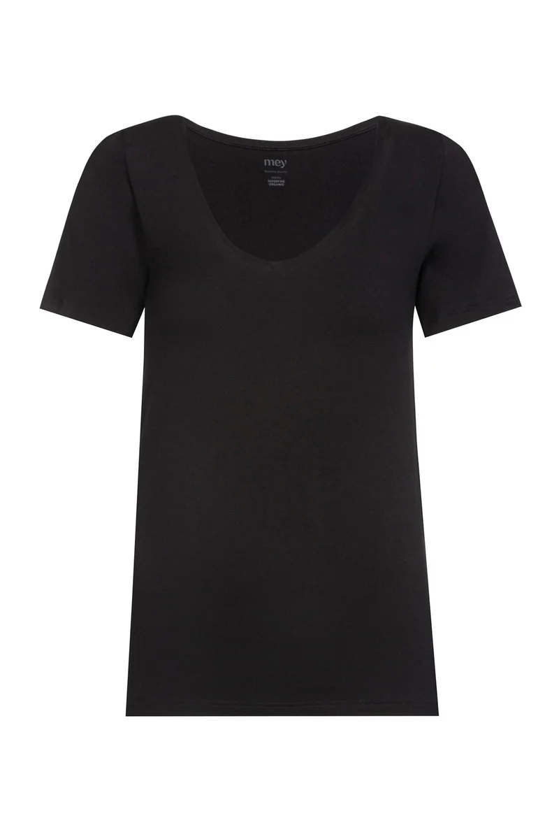 T-Shirt, V-Ausschnitt, SUPERFINE ORGANIC
