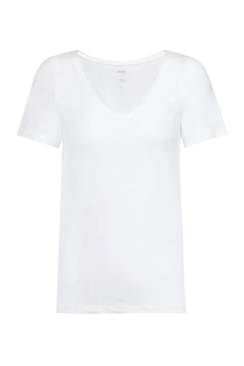 T-Shirt, V-Ausschnitt, SUPERFINE ORGANIC