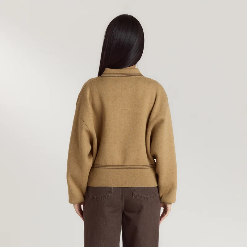 Knitted Jacket - Tan