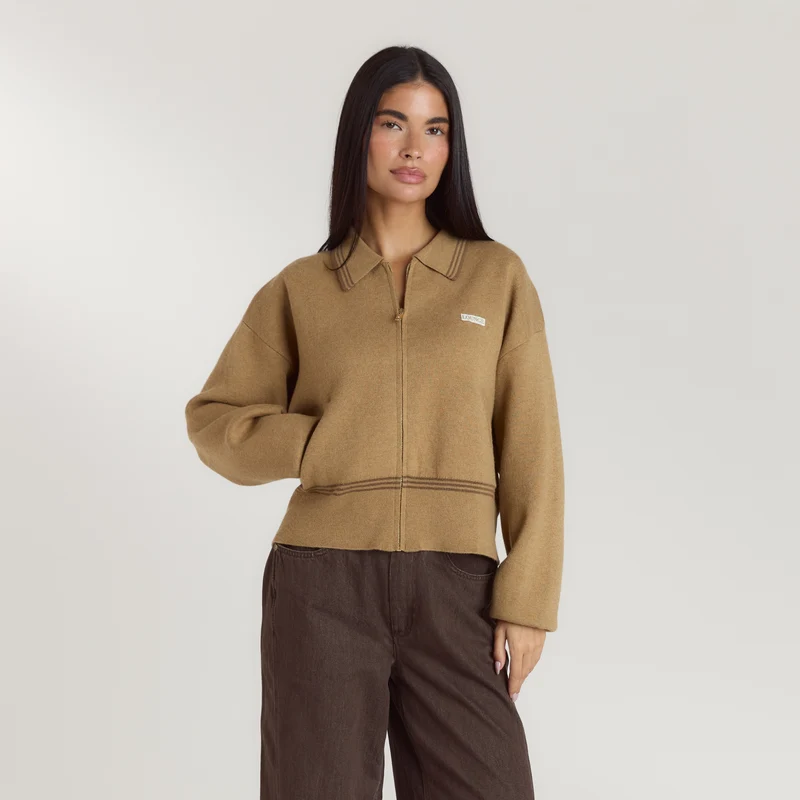 Knitted Jacket - Tan