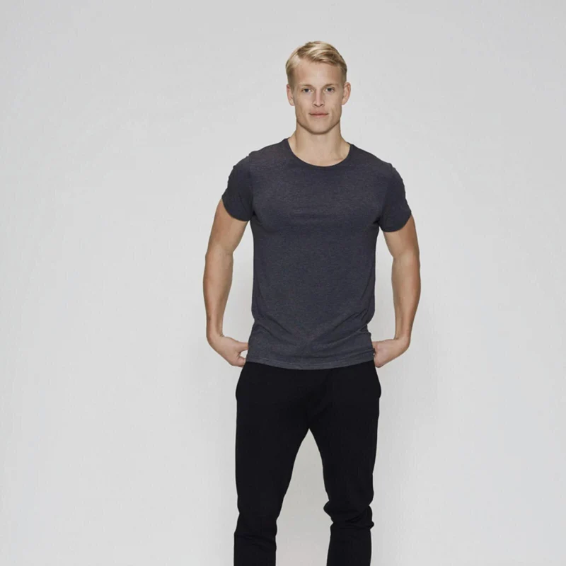Graues Bambus-T-Shirt
