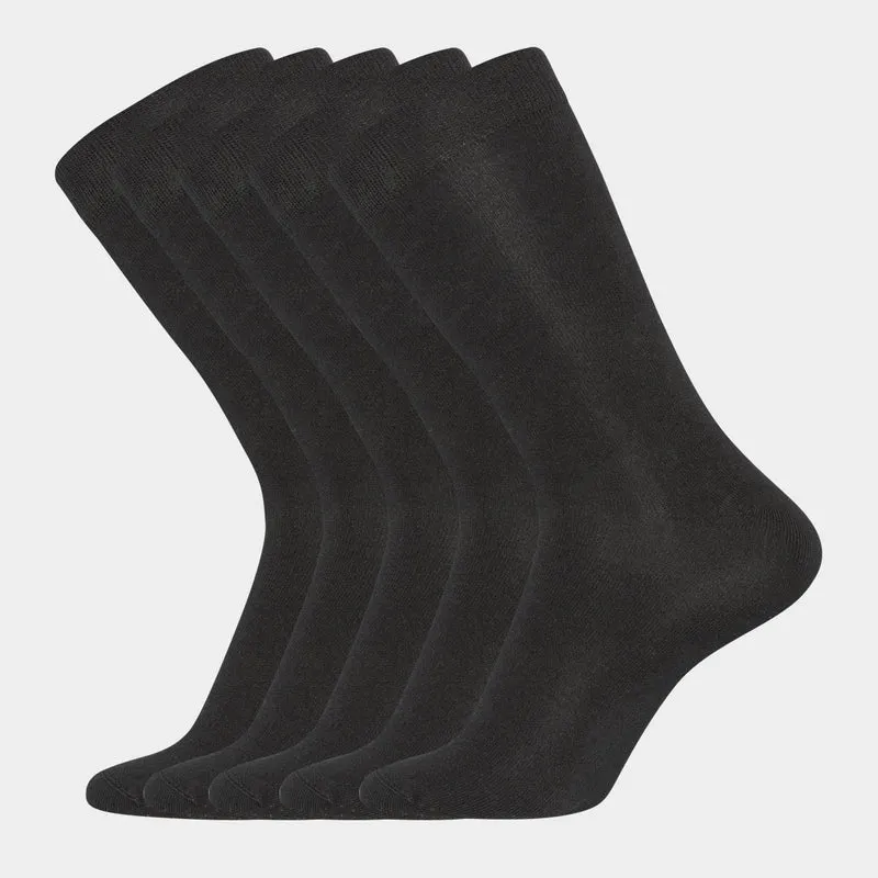 5er Pack Schwarze Bambussocken