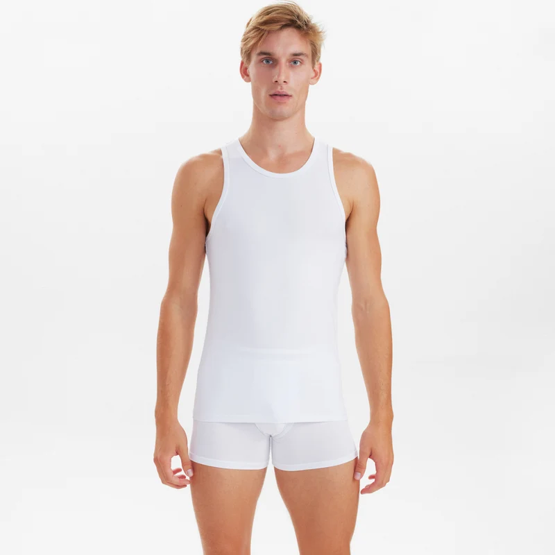 2er Pack Weißes Bambus Tank Top