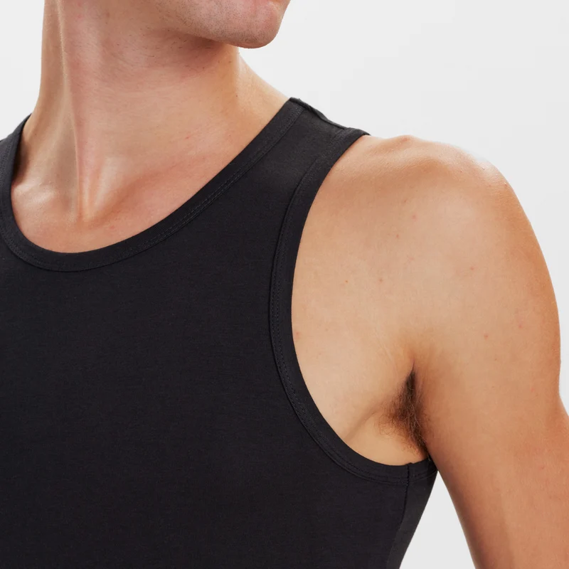 2er Pack schwarzes Bambus Tank Top