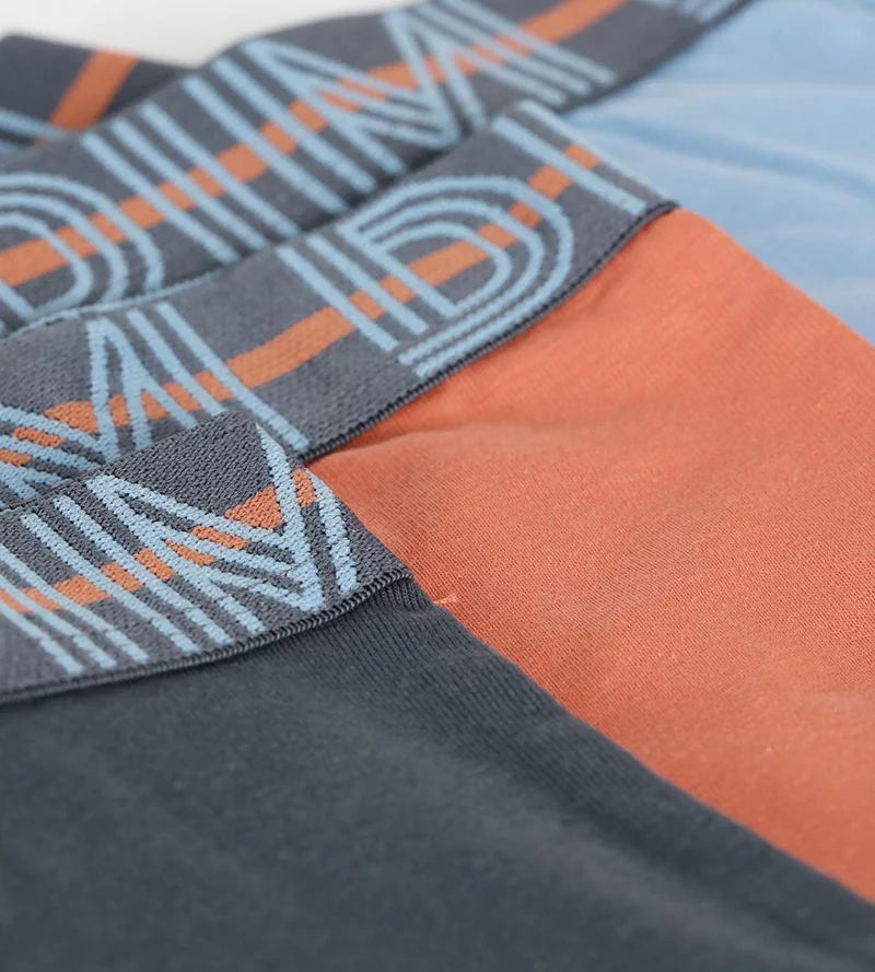 3er-Pack Boxershorts für Jungs in Blau, Apricot und Grau aus Stretch-Baumwolle für Kinder