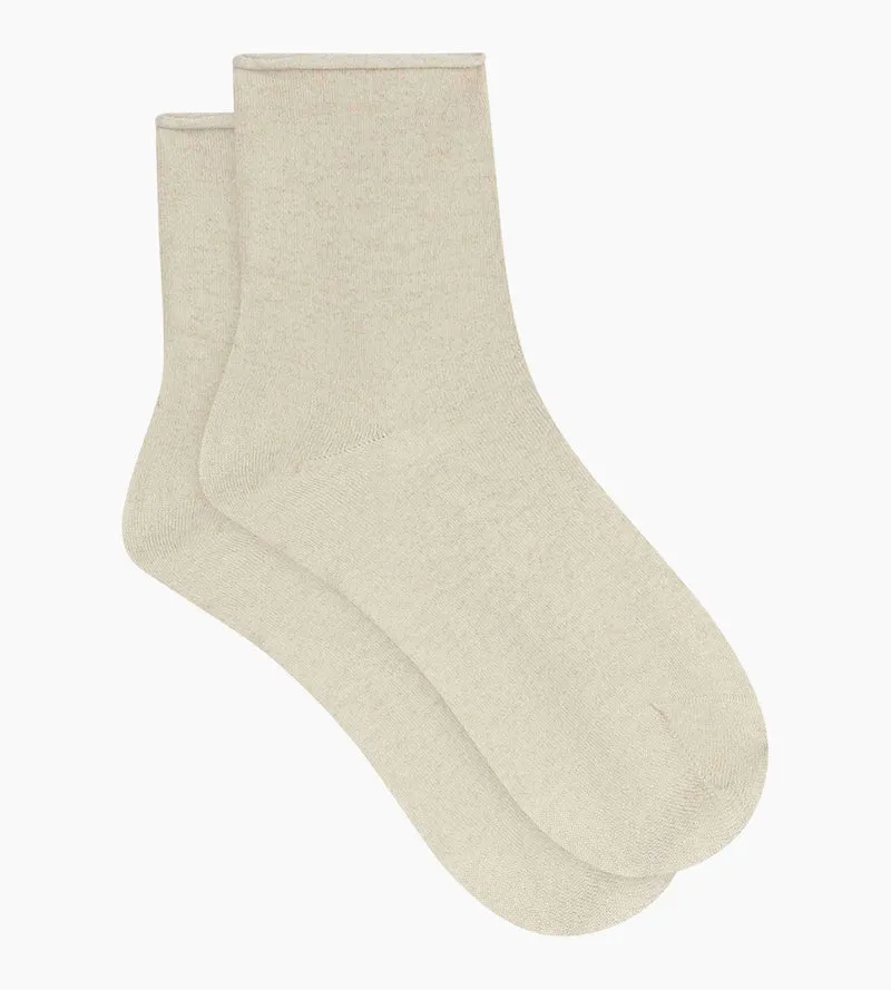 Damen-Socken aus Lurex Beige Dim Mode