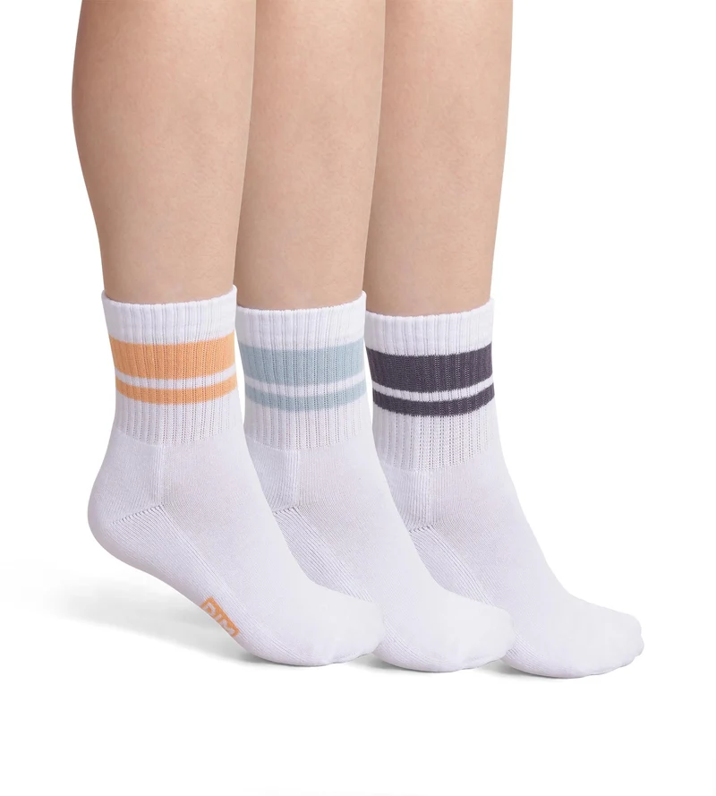 3er-Pack Kindersöckchen Blau Pfirsich Dim Sport