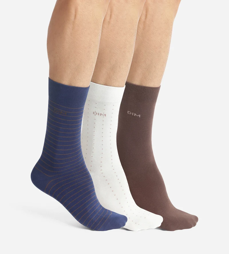 3er-Pack Herrensöckchen Blau Ebenholz Grau Baumwolle Style