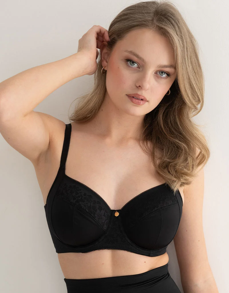 Pour Moi Effortless Full Cup Side Support Bra Black
