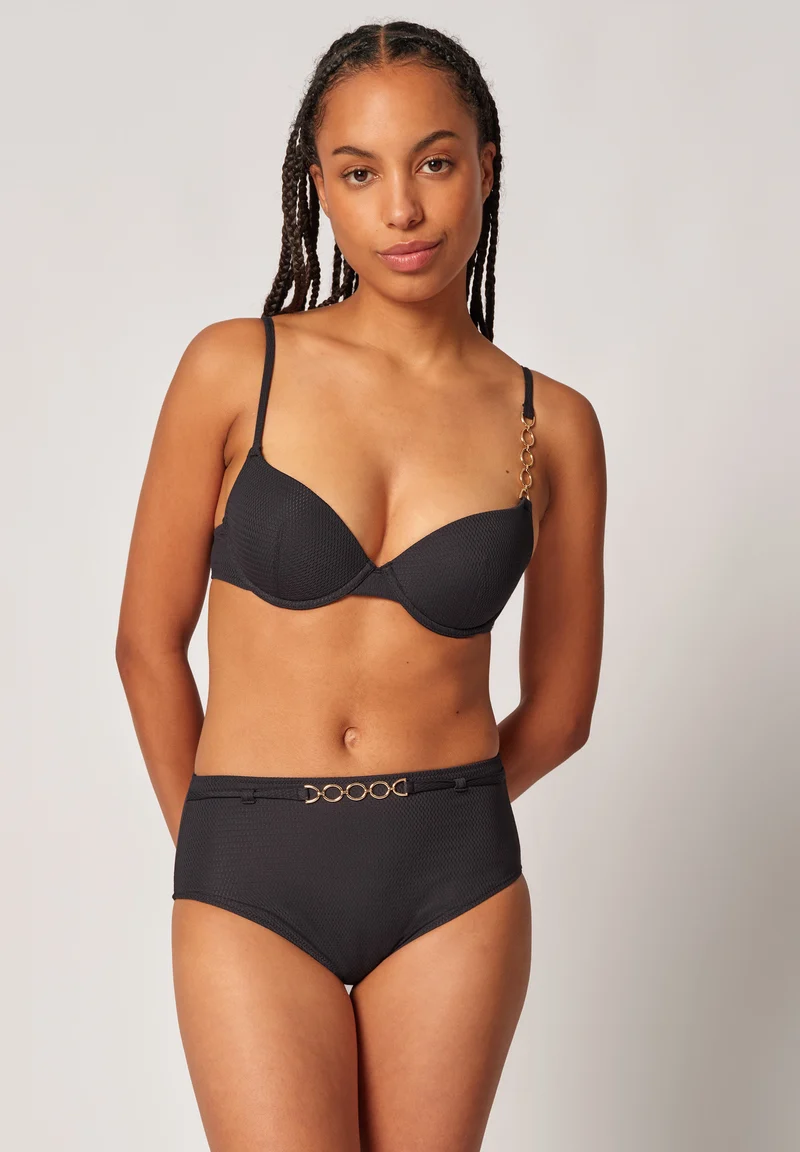 Elegantchain Push-up bikini top | black 083257-087665
