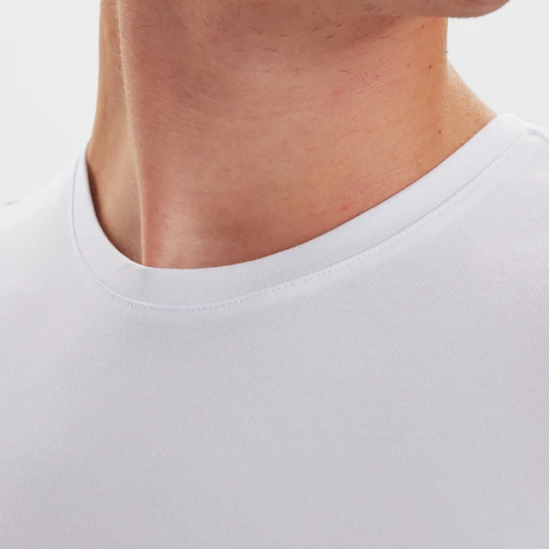 2er-Pack Weißes schmal geschnittenes Bambus-T-Shirt